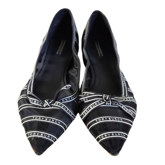 Tory Burch Penelope Navy Mesh Flats Size 8 - Picture 2 of 13